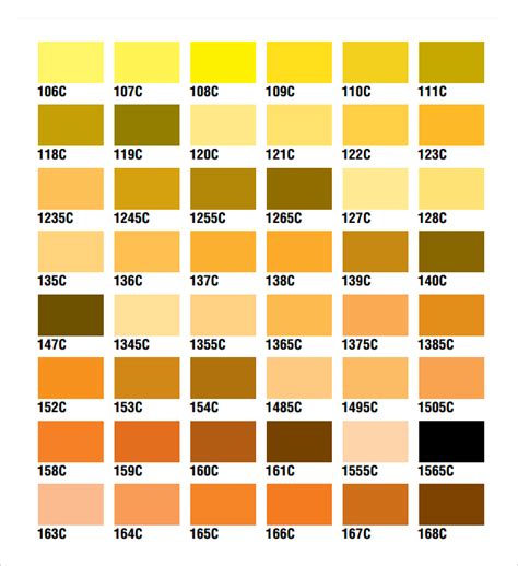 Printable Cmyk Color Chart