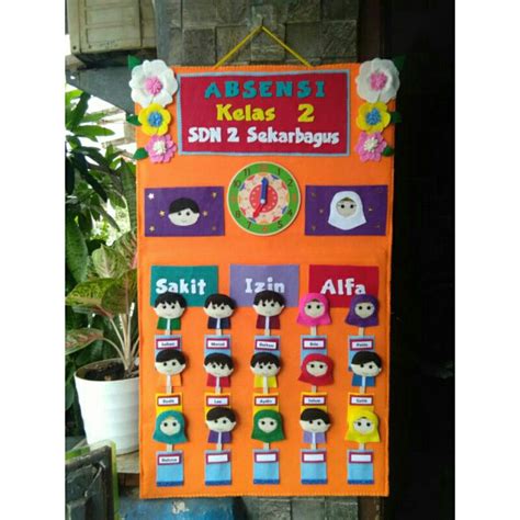 Jual Absensi Kelas Max 15 Siswa Hiasan Dinding Shopee Indonesia