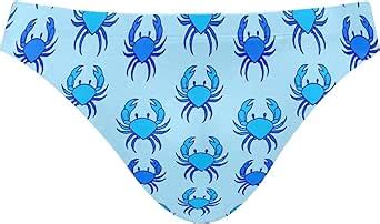 Amazon UMIRIKO Men S Crab Blue Swim Briefs Bikini Swimsuit S Clothing Shoes
