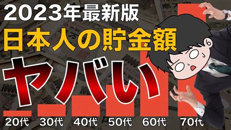 【驚愕】日本人の20〜70代の年代別平均貯金額がヤバすぎる2024年以降新nisaで格差拡大 Youtube