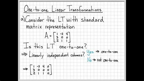 Linear Algebra Example Problems One To One Linear Transformations