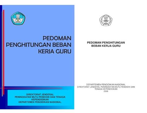 Pdf Pedoman Penghitungan Beban Kerja Guru Tentang Guru Dan Dosen