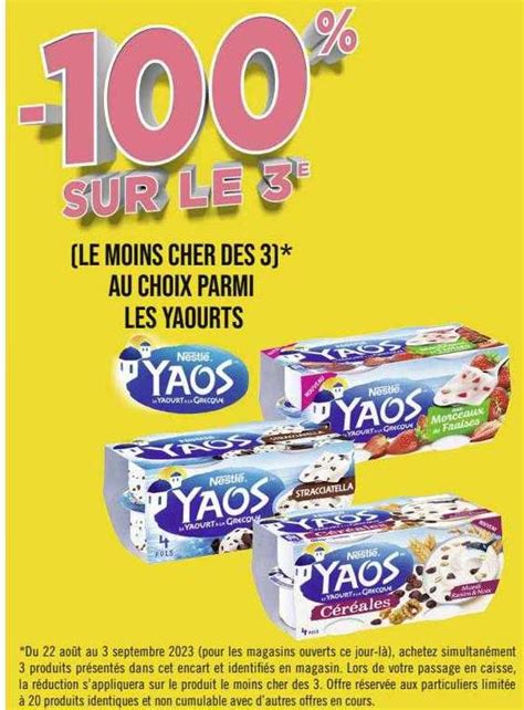 Promo Les Yaourts Yaos chez Géant iCatalogue fr