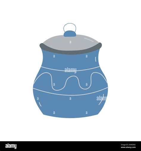 Blue Earthen Pot Vector Cooking Food In Earthen Pots Earthen Pot On