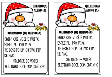 Mensagens De Final De Ano Para Alunos Cartão Para Lembrancinha