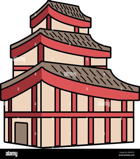 Japanese Pagoda Temple Stock Vector Image Art Alamy