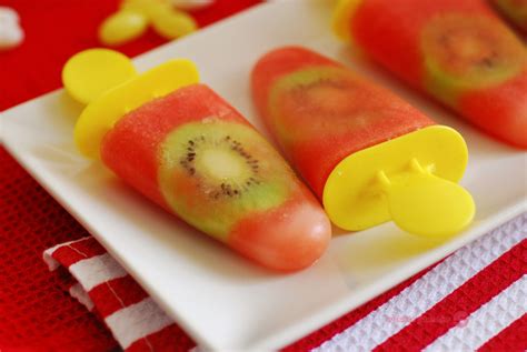 Polos de sandía y kiwi Cuchillito y Tenedor