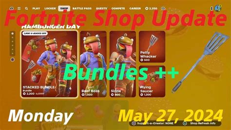 NEW Hamburger Day First Fighters Bundles Return Fortnite Shop