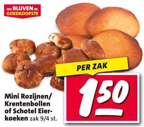 Mini Rozijnen Krentenbollen Of Schotel Eier Koeken Zak 9 4 St