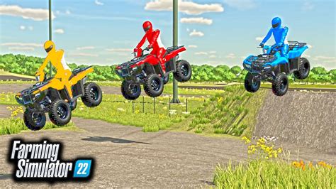 MOTOCROSS ATV RACING WITH JUMPS! (MX TRACK) | FARMING SIMULATOR 22 ...