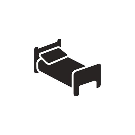 Bed Icon Vector Vector Art At Vecteezy