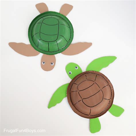 Paper Bowl Sea Turtle Craft - Frugal Fun For Boys and Girls