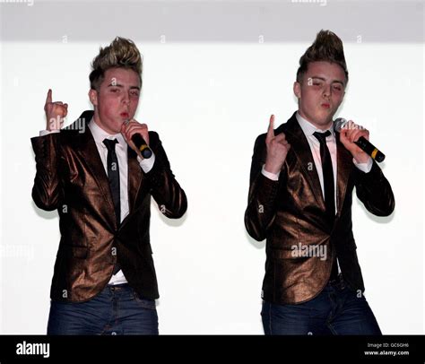 John And Edward Aka Jedward Former Contestants Of X Factor Perform On