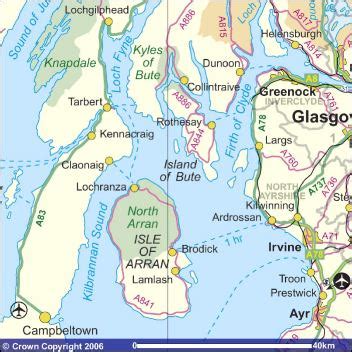 Map Of Rothesay Isle Of Bute - Carola Ammamaria