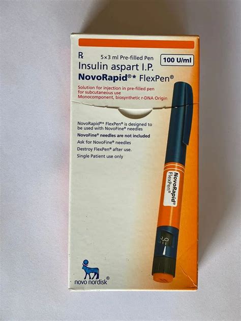 Novorapid Flexpen Ml Insulin Aspart I P Packaging Size Ml