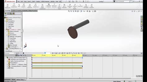 Solidworks How To Animate Grinding Process Youtube