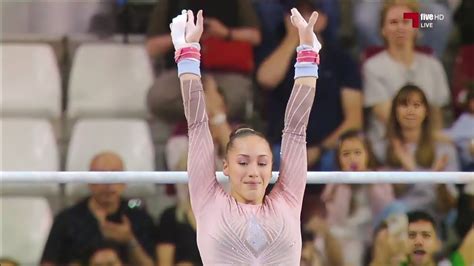 French Algerian Kaylia Nemour Gets Gold 🥇 Huge 15 366 Uneven Bars