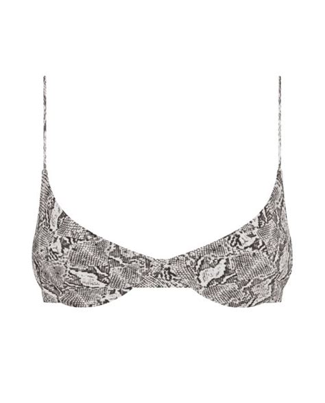 Snake Print Underwire Bralette Bikini Top Ark Swimwear