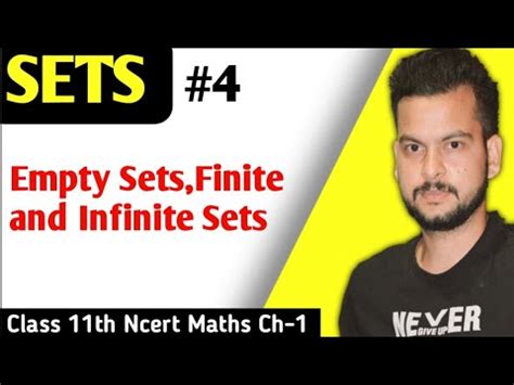 Sets Class 11th Ncert Maths Ch 1 Empty Or Null Sets Finite And