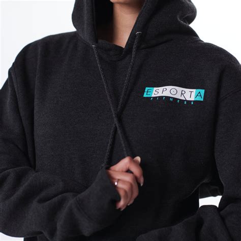 Esporta Logo Heavyweight Hoodie Charcoal Heather