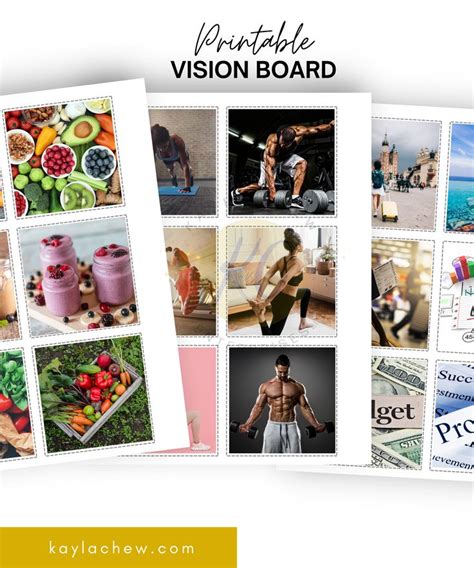 Several Photos Are Shown With The Words Vision Board