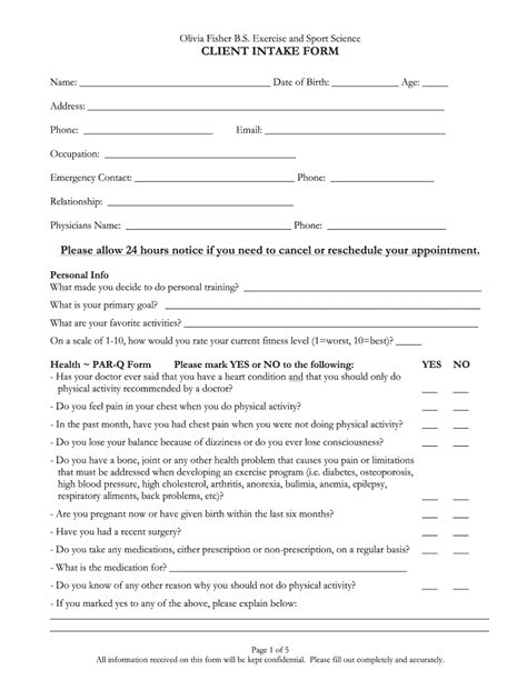 Training Intake Form Fill Out Sign Online DocHub