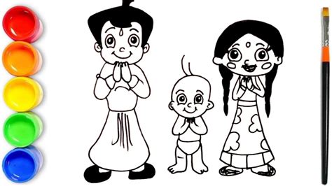 CHOTA BHEEM DRAWING EASY CHOTA BHEEM CHUTKI RAJU YouTube