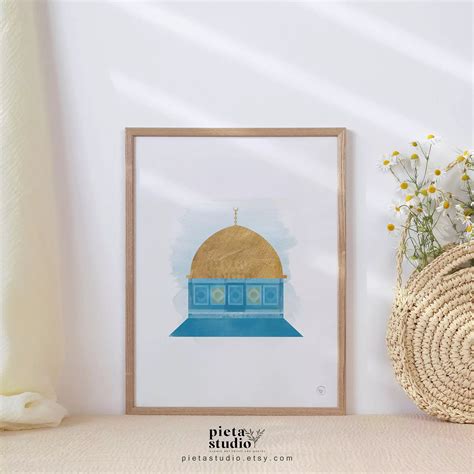 Masjid Al Aqsa Palestine illustration wall poster to decorate your home ...