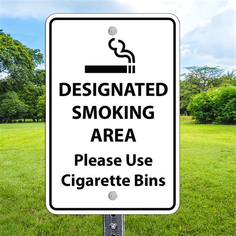 Designated Smoking Area Sign