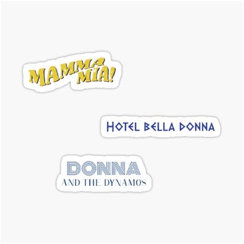 Mamma Mia Sticker Pack Sticker For Sale By Kenopsiadesigns Redbubble