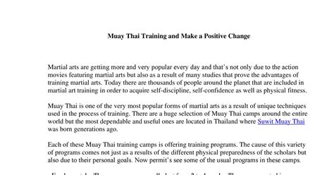 Muay Thai Workouts Pdf EOUA Blog