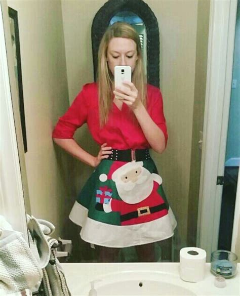 Diy Tacky Christmas Outfit Out Of 7 Big Lots Tree Skirt Diy