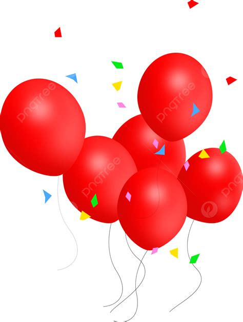  Dynamic Map Of Red Balloon Color Paper Balloon Celebration Festival Png Flotador Rojo