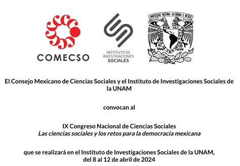 Fcpys Unam On Twitter Convocatoria Al Ix Congreso Nacional De