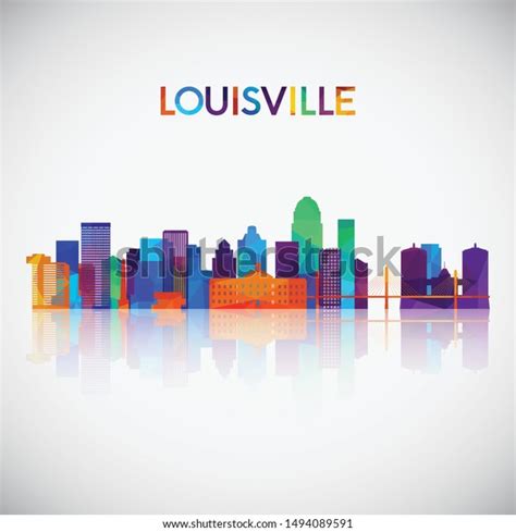 Louisville Skyline Silhouette Colorful Geometric Style Stock Vector (Royalty Free) 1494089591 ...