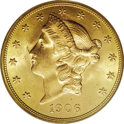 1906 20 Ms64 Pcgs The 1906 Twenty Dollar Gold Piece Is Clearly An