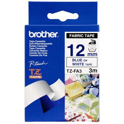 Brother Labelling Tape Cassette Fabric Iron On Tze Fa Mm X M Blue