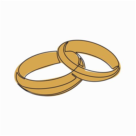 A Continuous Pattern Of Two Rings An Icon Of Wedding Rings On A White