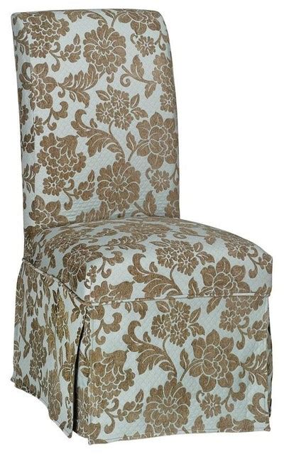 Parsons Side Chair Skirted Slipcover Traditional Dining Chairs