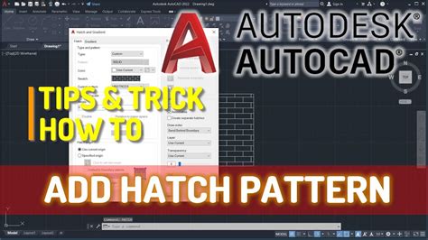 Autocad How To Add Hatch Patterns Youtube