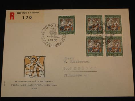 Pro Patria FDC 1966 Nr 129 4 Block Deckengemälde Kaufen auf Ricardo