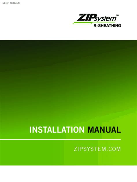 Fillable Online documents.pubdocumentinstallation-manual-zipInstallation Manual-ZIP System ...