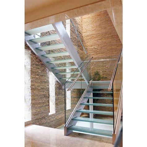 U Channel Stringer Straight Stair Glass Steps Glass Railing Grt Ss