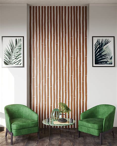 Bamboo Wall Panels Bamboo Wood Slats Wall Slats Green Etsy Uk