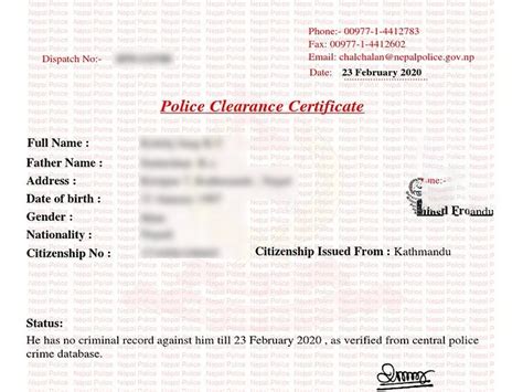 How To Make Police Clearance Certificate In Nepal Blog Nepal Lawyer