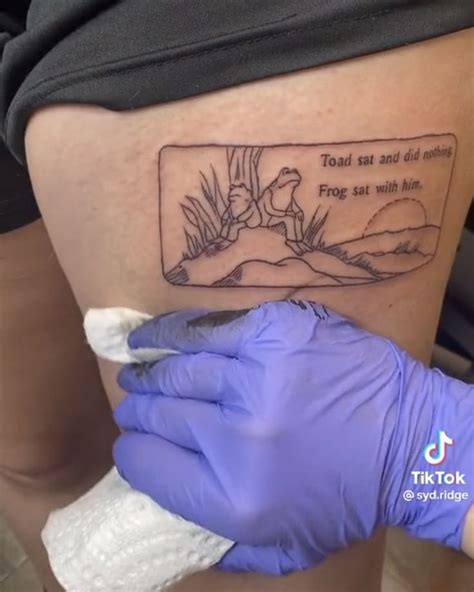 Frog And Toad Tattoo Via Syd Ridge On Tiktok In Earthy Tattoos