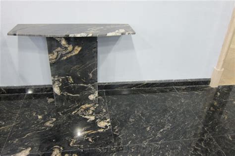 Matrix Titanium Prada Gold Cosmic Cosmos Black Granite Countertops From