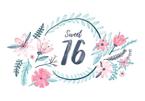 Sweet 16 Watercolor Background 131430 Vector Art At Vecteezy