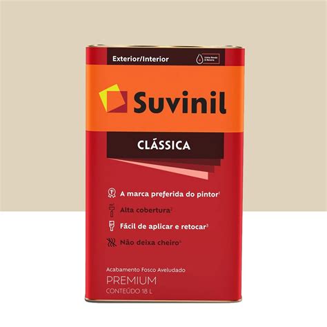 C S Construção Tinta Látex PVA Clássica Maxx Premium Palha Fosco 18L