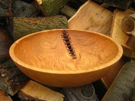 Stitched Wood Turned Bowl Wood Bowls Wooden Bowls Wood Turning Projects